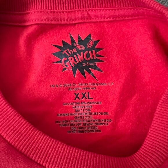 Dr. Seuss The Grinch Holiday Naughty List Crewneck Graphic Sweatshirt- Size XXL - Picture 5 of 7